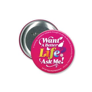 Agogo Button Badge Round - 90mm (Full Colour)