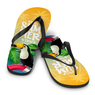 Printwear Flip Flops (White with Black thongs)