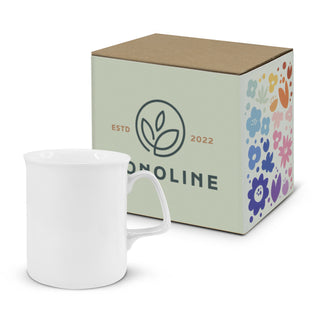 Porcelain Bone China Coffee Mug (White) — Gift Box Sleeve