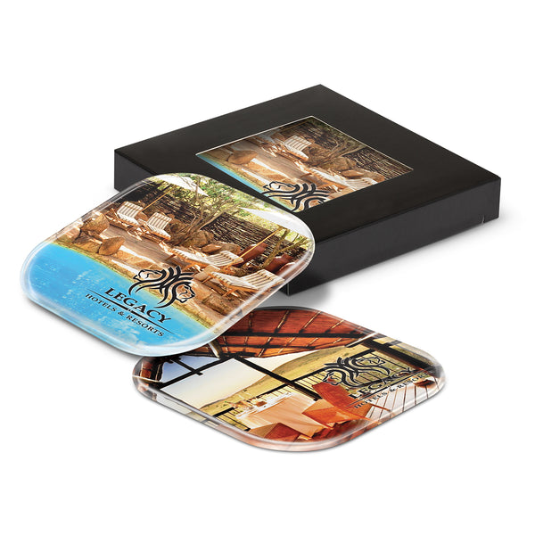 Basin Clarion Coaster Set (Frosted Clear)