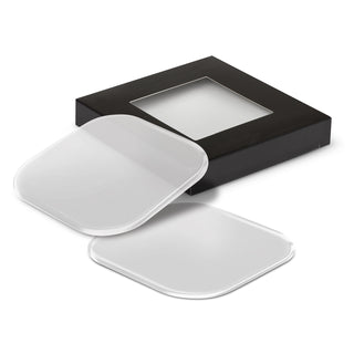 Basin Clarion Coaster Set (Frosted Clear) — Gift Box