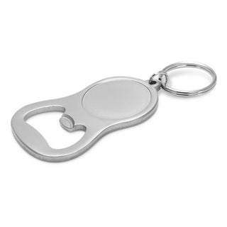 Agogo Chevron Bottle Opener Key Ring (Matt Silver)