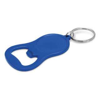 Agogo Chevron Bottle Opener Key Ring (Matt Blue)