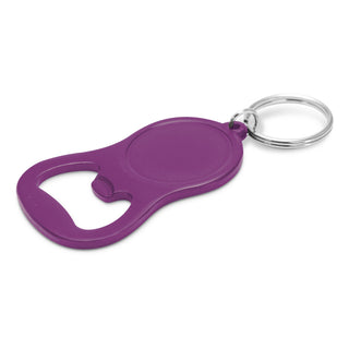 Agogo Chevron Bottle Opener Key Ring (Matt Purple)