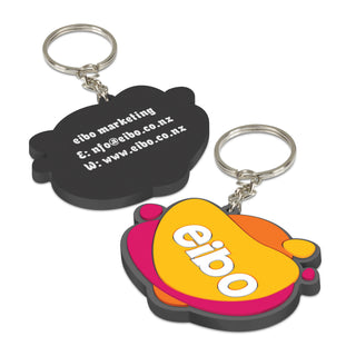 Agogo PVC Key Ring Small - One Side Moulded (Can be produced in almost any spot colour)