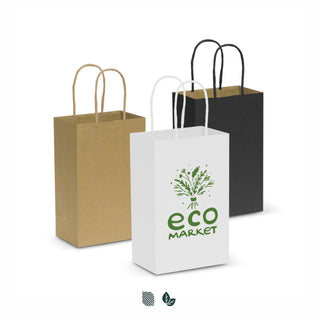 Kraft Paper Carry Bag - Small (White) — Impact Aware
