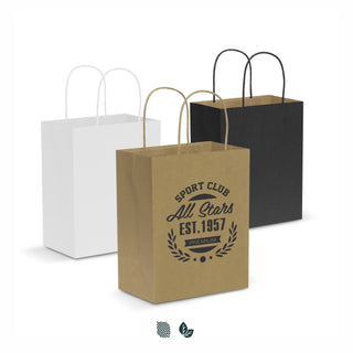 Kraft Paper Carry Bag - Medium (Black) — Impact Aware