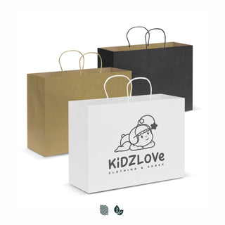 Kraft Paper Carry Bag - Extra Large (Black) — Impact Aware