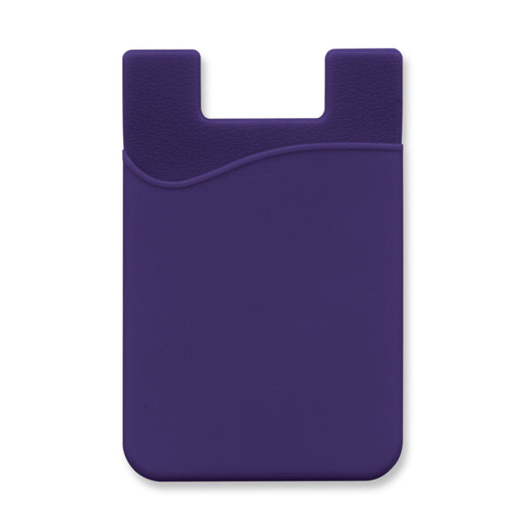 Cipher Silicone Phone Wallet (Purple)