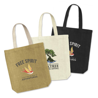 Printwear Thera Jute Tote Bag (Black)