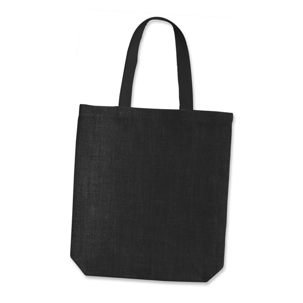 Grain Jute Tote Bag (Black)