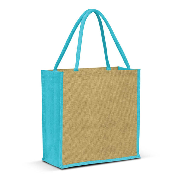 Merino Jute Tote Bag (Light Blue)