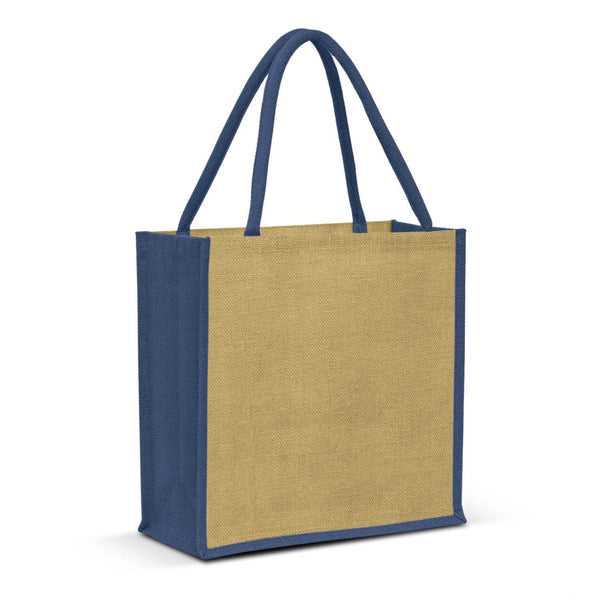 Merino Jute Tote Bag (Dark Blue)