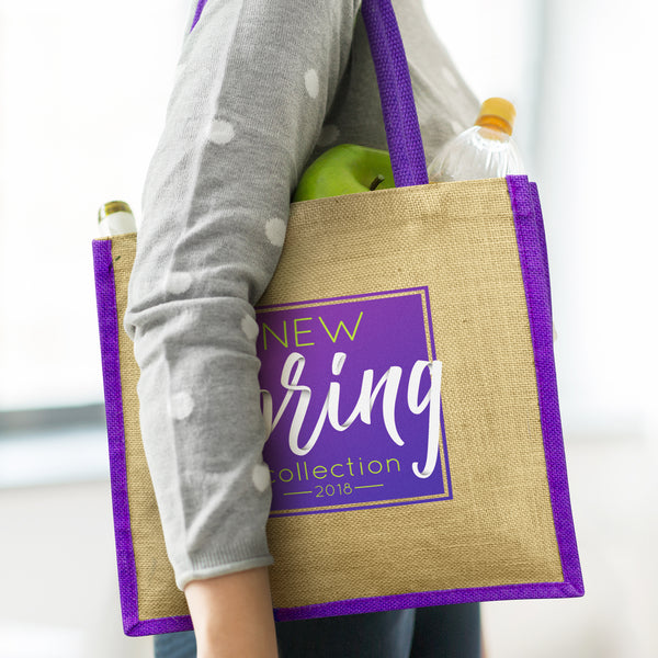 Merino Jute Tote Bag (Orange)