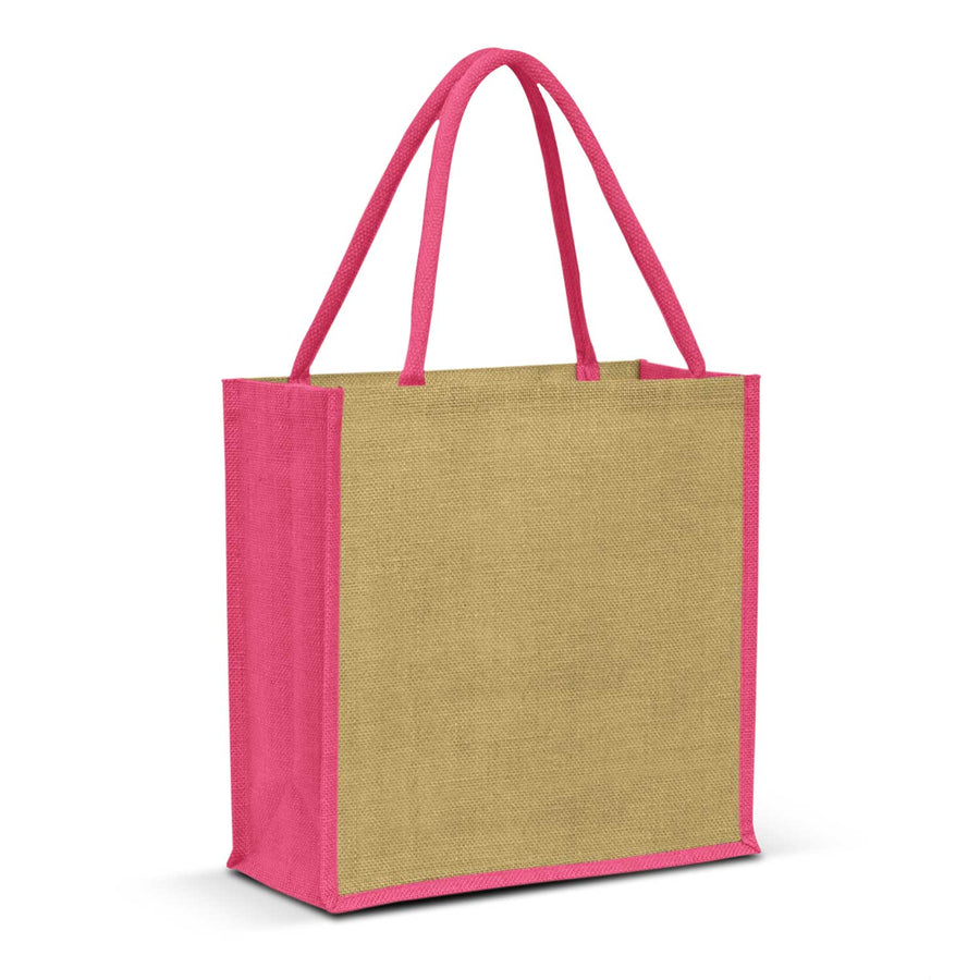 Merino Jute Tote Bag (Pink)