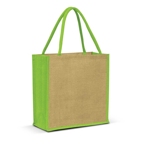 Merino Jute Tote Bag (Bright Green)