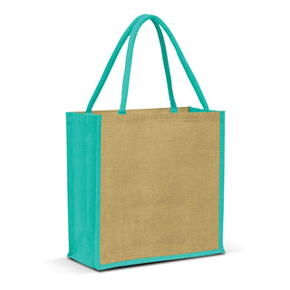 Printwear Monza Jute Tote Bag (Teal)