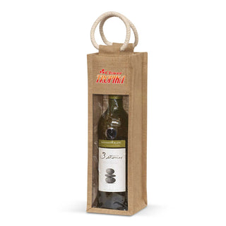 Printwear Serena Jute Wine Carrier (Natural)