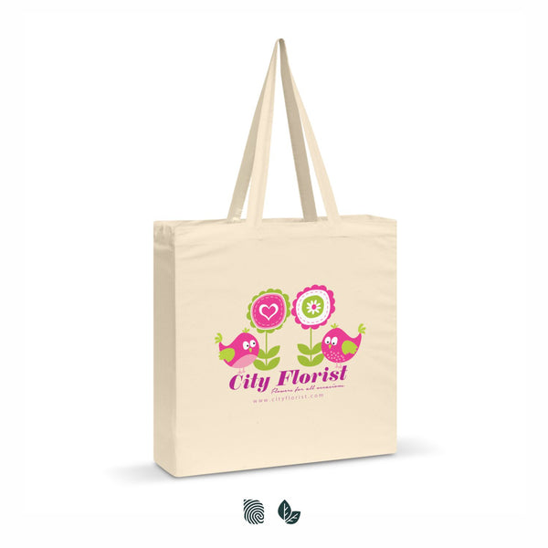 Canvas Cotton Shoulder Tote (Natural)