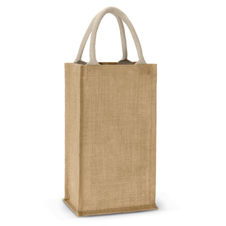 Printwear Donato Jute Double Wine Carrier (Natural)