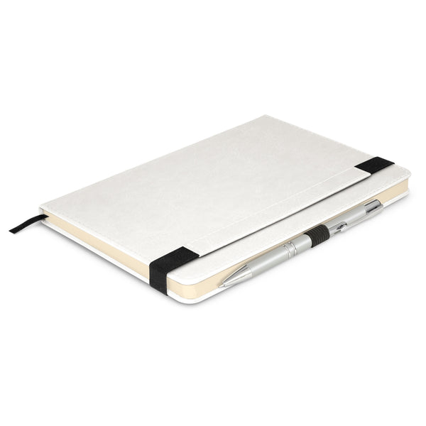 Grain Notebook with Pen (White)