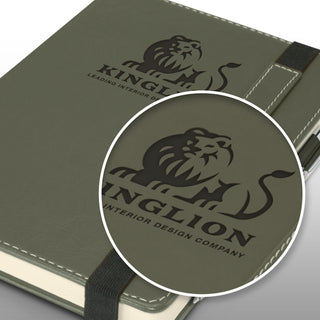 Grain Notebook with Pen (Royal Blue) — Thermo Debossing