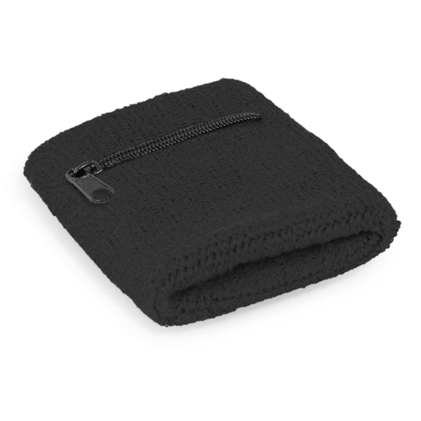 Current Wrist Sweat Band with Pocket (Black)
