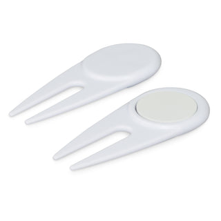 Fairway Golf Divot Repairer with Marker (White/Grey) — White