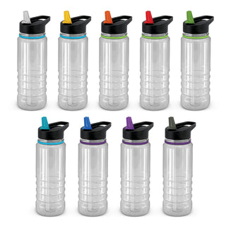 Solano Elite Bottle - Clear and Black (Black.     Band: Bright Green) — Clear Bottles
