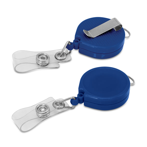 Clip Retractable ID Holder (Dark Blue)