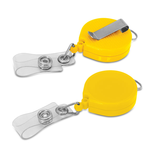 Clip Retractable ID Holder (Yellow)