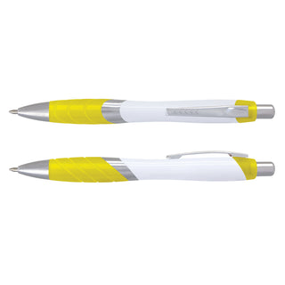 Agogo Borg Pen - White Barrel (Yellow)