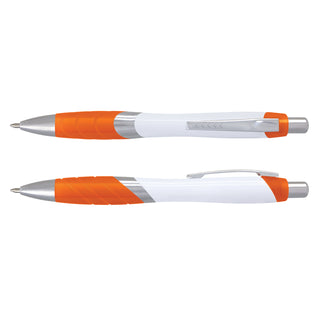 Agogo Borg Pen - White Barrel (Orange)