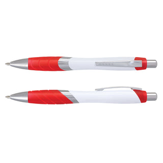 Agogo Borg Pen - White Barrel (Red)