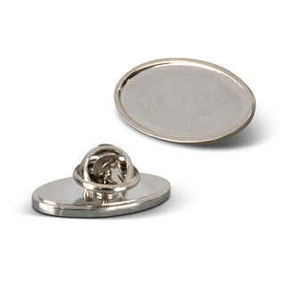 Crest Lapel Pin - Oval (Silver)