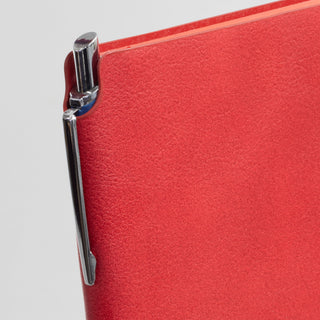 Linen Notebook - Medium (Red) — Detail