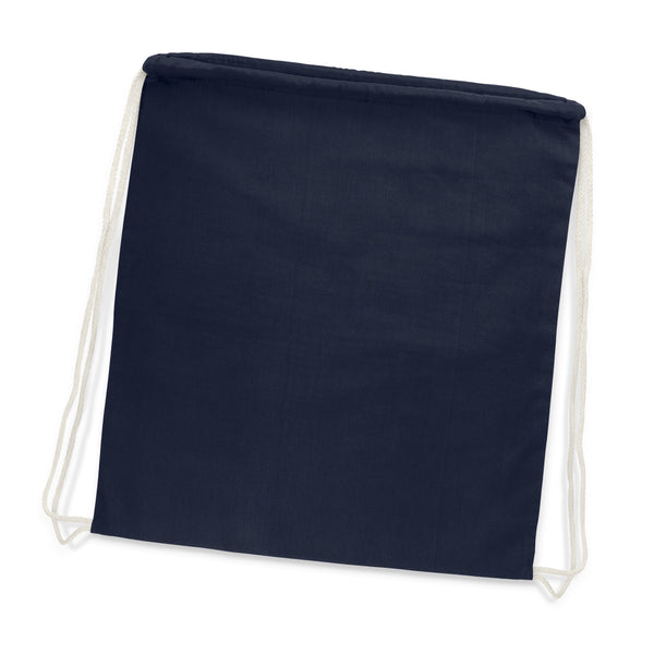 Canvas Cotton Drawstring Backpack (Navy)