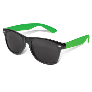 Agogo Malibu Premium Sunglasses - Black Frame (Bright Green)