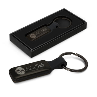 Agogo Altos Key Ring - Rectangle (Gunmetal/Black)