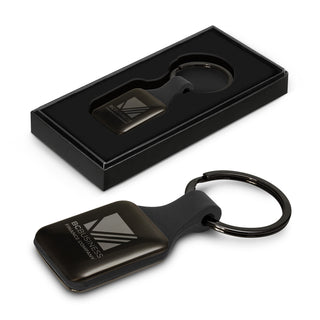 Agogo Altos Key Ring - Square (Gunmetal/Black)