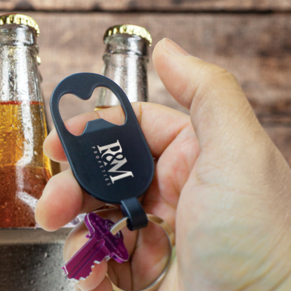Arc Bottle Opener Key Ring (Black)