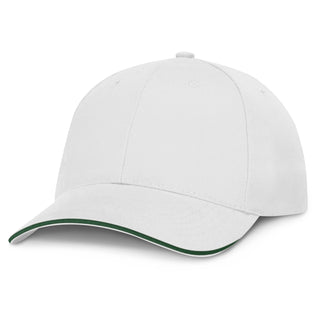 Printwear Swift Cap - White (White/Dark Green)