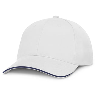 Printwear Swift Cap - White (White/Royal Blue)