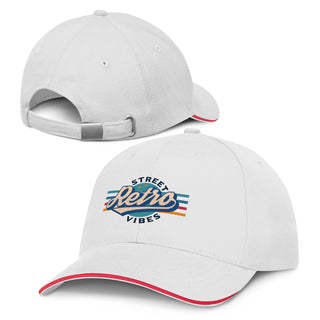 Printwear Swift Cap - White (White/Navy)