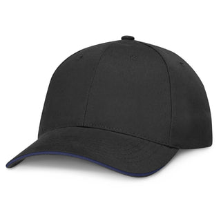 Printwear Swift Cap - Black (Black/Dark Blue)