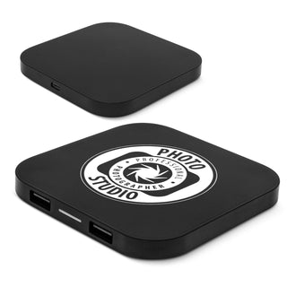Vector Wireless Charging Hub (White) — Feature - Black