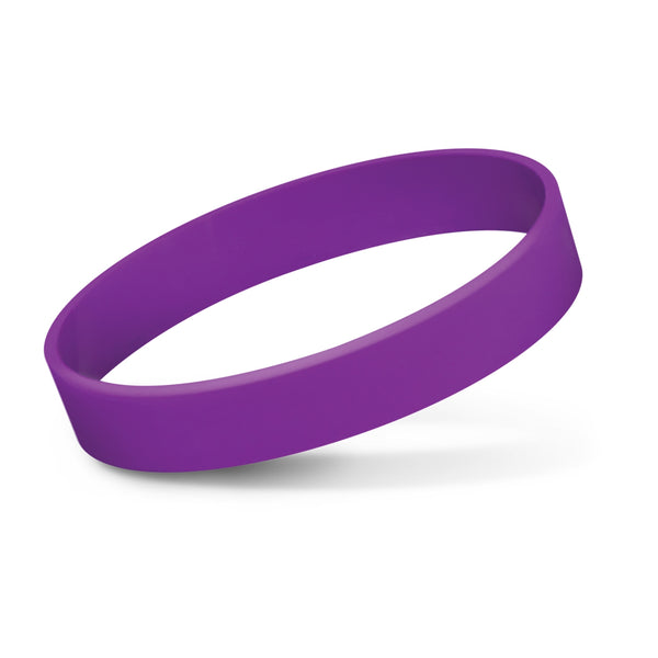 Silicone Silicone Wrist Band - Debossed (Purple)