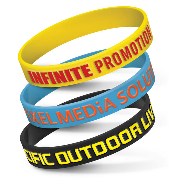 Surge Silicone Wrist Band - Embossed (Dark Blue)