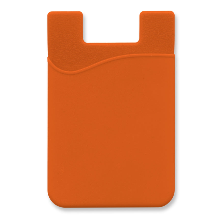 Cipher Silicone Phone Wallet - Indent (Orange)