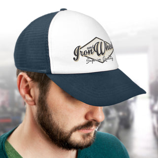 Printwear Cruise Mesh Cap - White Front (White/Light Blue)